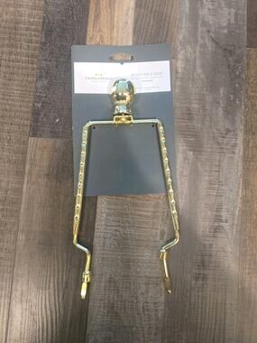 13191 New Threshold Brass Finish Adjustable Lamp Harp 8-12 In Tall (20-30 Cm)